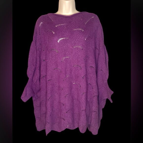 JODIFL Purple sweater is great for off shoulder and crewneck to wear - Picture 1 of 6